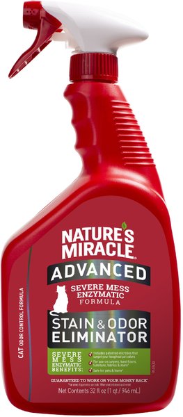 Nature's Miracle Advanced Just For Cats Stain & Odor Remover Spray, 32-oz bottle slide 1 of 4