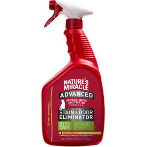 Nature's Miracle Advanced Just For Cats Stain & Odor Remover Spray Sunny Lemon, 32-oz bottle
