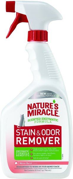 Nature's Miracle Just For Cats Stain & Odor Remover Spray Melon Burst, 32-oz bottle slide 1 of 3