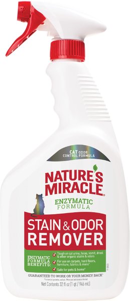 Nature's Miracle Just For Cats Stain & Odor Remover Spray, 32-oz bottle slide 1 of 4