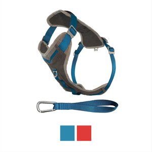 Kurgo Journey Nylon Reflective Dual Clip Dog Harness, Blue, Medium: 18 to 28-in chest