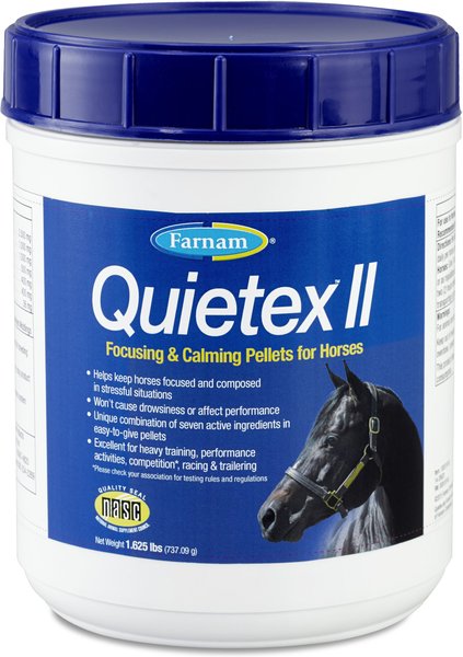 Farnam Quietex Focusing & Calming Hay Flavor Pellets Horse Supplement, 1.62-lb tub slide 1 of 9