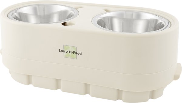 Pet Zone Store-N-Feed Adjustable Elevated Dog & Cat Bowls, 2.95-cup slide 1 of 7