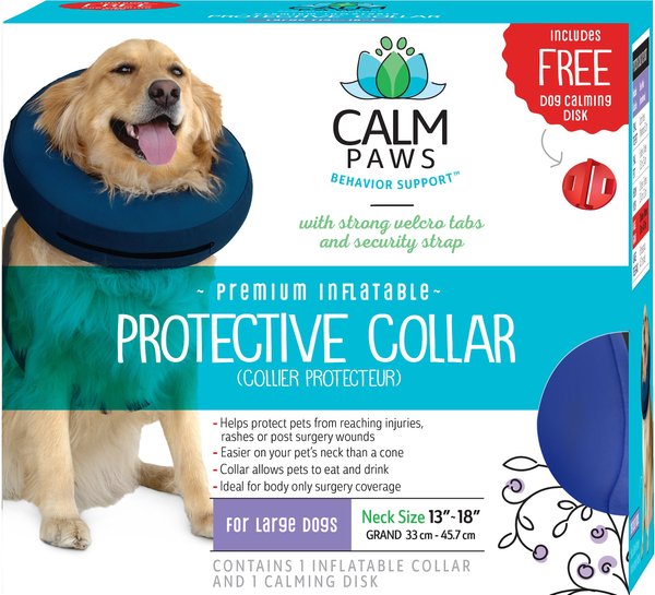 Calm Paws Inflatable Protective Dog & Cat Collar, Large slide 1 of 5