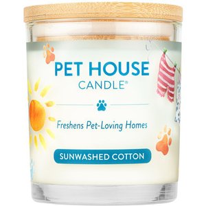 Pet House Sunwashed Cotton Natural Soy Candle, 9-oz jar