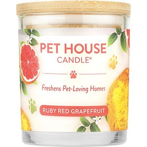 Pet House Ruby Red Grapefruit Natural Soy Candle, 9-oz jar