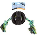 Pet Qwerks Jingle X Tire with Single Rope Dog Toy, Large