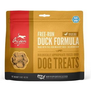 ORIJEN Free-Run Duck Formula Grain-Free Freeze-Dried Dog Treats, 1.5-oz bag