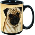 Pet Gifts USA My Faithful Friend Dog Breed Coffee Mug, Pug (Fawn), 15-oz