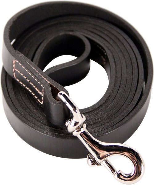 Logical Leather Dog Leash, Black, 6-ft slide 1 of 9