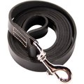 Logical Leather Dog Leash, Black, 6-ft