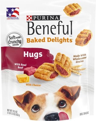 Purina Beneful Baked Delights Hugs with Real Beef & Cheese Dog Treats, slide 1 of 1