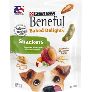 Purina Beneful Baked Delights Snackers with Peanut Butter Dog Treats, 22-oz bag