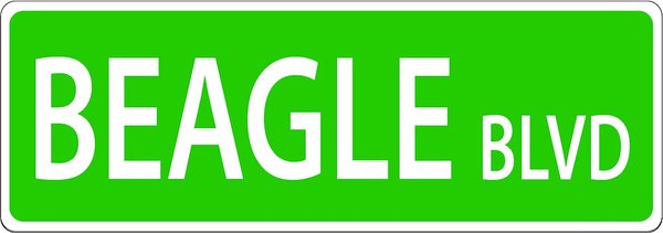 Imagine This Company Dog Breed Street Sign, Beagle slide 1 of 5