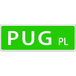 Imagine This Company Dog Breed Street Sign, Pug
