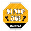 Imagine This Company "No Poop Zone" Garden Sign, Standard