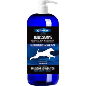 Best Paw Nutrition Premium Dream Glucosamine Joint Support Dog & Cat Liquid Supplement, Bacon Flavor, 32-oz
