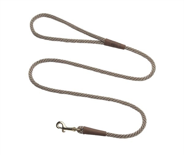 Mendota Products Small Snap Solid Rope Dog Leash, Tan, 4-ft long, 3/8-in wide slide 1 of 2