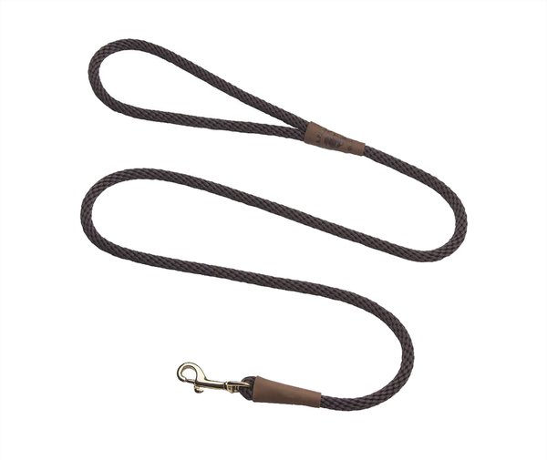 Mendota Products Small Snap Solid Rope Dog Leash, Dark Brown, 4-ft long, 3/8-in wide slide 1 of 2