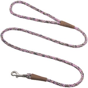 Mendota Products Small Snap Camouflage Rope Dog Leash, Pink Camo, 4-ft long, 3/8-in wide