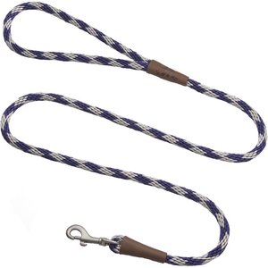 Mendota Products Small Snap Checkered Rope Dog Leash, Amethyst, 6-ft long, 3/8-in wide
