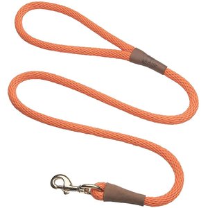 Mendota Products Large Snap Solid Rope Dog Leash, Orange, 4-ft long, 1/2-in wide