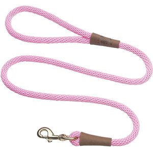 Mendota Products Large Snap Solid Rope Dog Leash, Hot Pink, 4-ft long, 1/2-in wide
