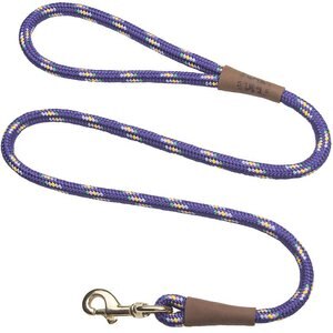 Mendota Products Large Snap Confetti Rope Dog Leash, Purple Confetti, 4-ft long, 1/2-in wide