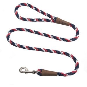 Mendota Products Large Snap Striped Rope Dog Leash, Pride, 4-ft long, 1/2-in wide