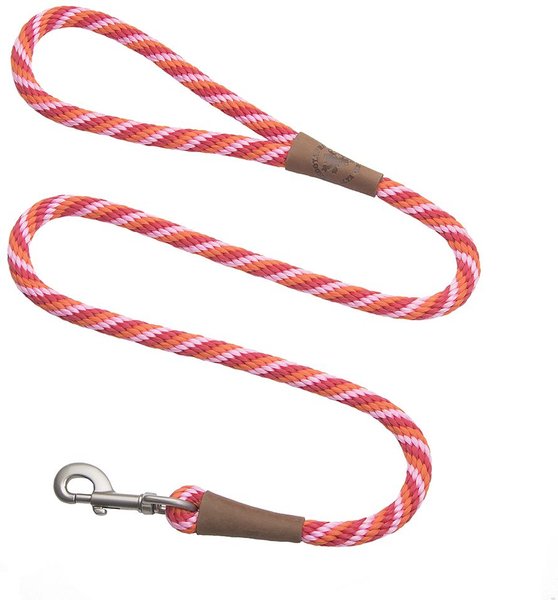 Mendota Products Large Snap Striped Rope Dog Leash, Taffy, 4-ft long, 1/2-in wide slide 1 of 1