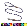 Mendota Products Large Snap Checkered Rope Dog Leash, Amethyst, 4-ft long, 1/2-in wide