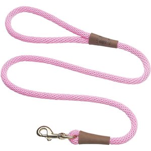Mendota Products Large Snap Solid Rope Dog Leash, Hot Pink, 6-ft long, 1/2-in wide