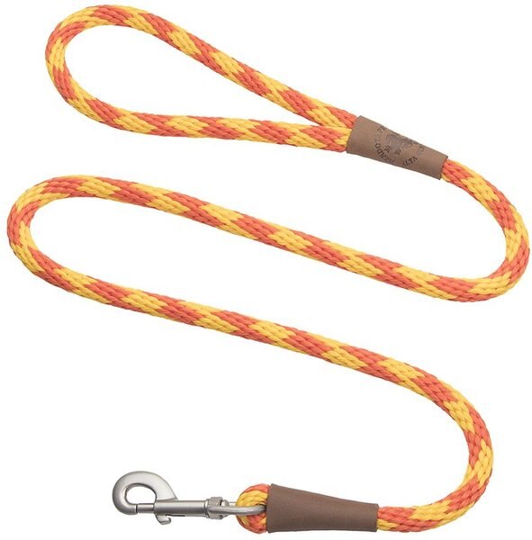 Mendota Products Large Snap Checkered Rope Dog Leash, Amber, 6-ft long, 1/2-in wide slide 1 of 2