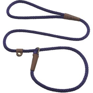 Mendota Products Small Slip Solid Rope Dog Leash, Purple, 4-ft long, 3/8-in wide