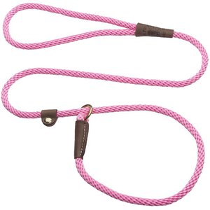 Mendota Products Small Slip Solid Rope Dog Leash, Hot Pink, 4-ft long, 3/8-in wide