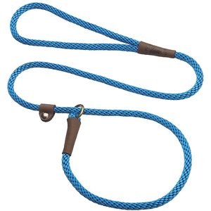 Mendota Products Small Slip Solid Rope Dog Leash, Blue, 6-ft long, 3/8-in wide