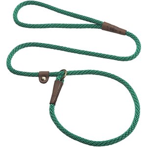 Mendota Products Small Slip Solid Rope Dog Leash, Kelly Green, 6-ft long, 3/8-in wide