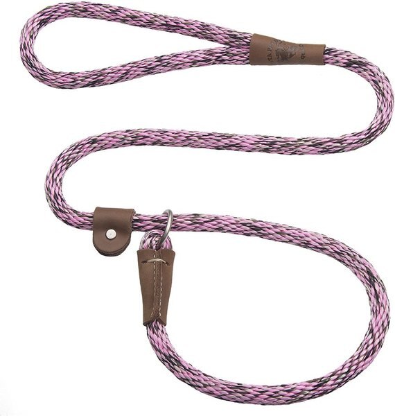 Mendota Products Large Slip Camouflage Rope Dog Leash, Pink Camo, 4-ft long, 1/2-in wide slide 1 of 5