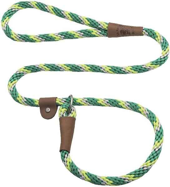 Mendota Products Large Slip Striped Rope Dog Leash, Ivy, 4-ft long, 1/2-in wide slide 1 of 3
