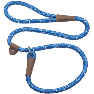 Mendota Products Large Slip Confetti Rope Dog Leash, Night Viz Blue, 4-ft long, 1/2-in wide