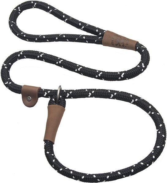 Mendota Products Large Slip Confetti Rope Dog Leash, Night Viz Black, 4-ft long, 1/2-in wide slide 1 of 5