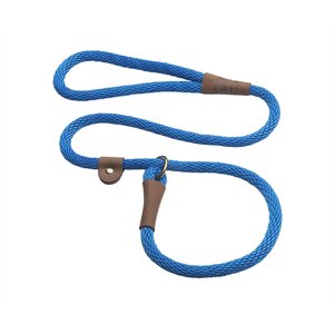 Mendota Products Large Slip Solid Rope Dog Leash, Blue, 6-ft long, 1/2-in wide