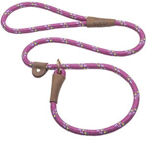 Mendota Products Large Slip Confetti Rope Dog Leash, Raspberry Confetti, 6-ft long, 1/2-in wide
