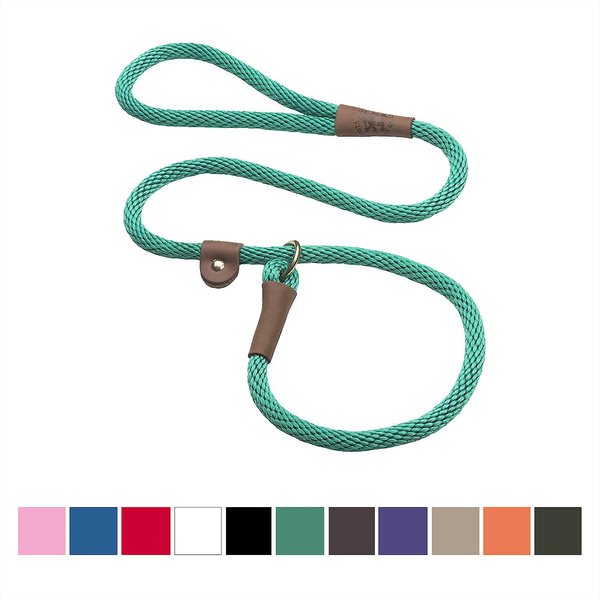Mendota Products Large Slip Solid Rope Dog Leash, Kelly Green, 6-ft long, 1/2-in wide slide 1 of 6