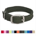 Mendota Products Double Braid Dog Collar, Olive, 18-in neck, 1-in wide