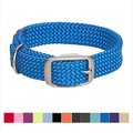 Mendota Products Double Braid Dog Collar, Blue, 24-in neck, 1-in wide