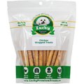 Lucky Premium Treats Small Chicken Wrapped Rawhide Dog Treats, 25 count