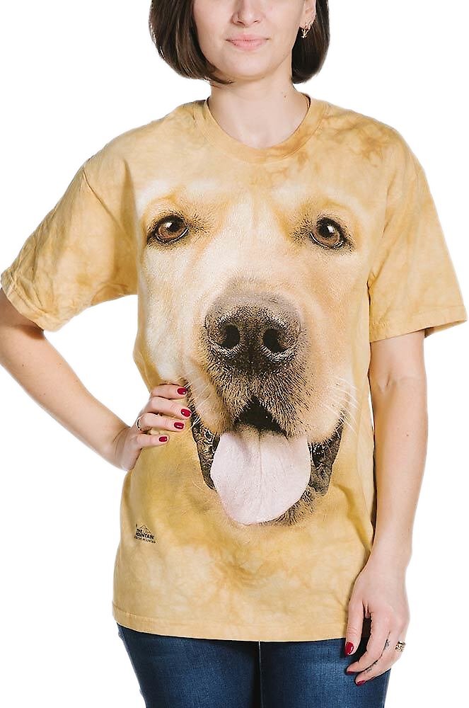 Giant Dog Head Tees S-3XL Big Face Russo Golden Retriever T-Shirt The Mountain