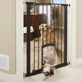 MyPet Extra Tall Petgate Passage Gate with Small Pet Door, Bronze, 42-in