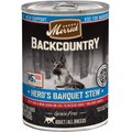 Merrick Backcountry Grain-Free Wet Dog Food Hero's Banquet Stew, 12.7-oz can, case of 12